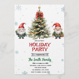 Invitación a la fiesta de Navidad de Gnome