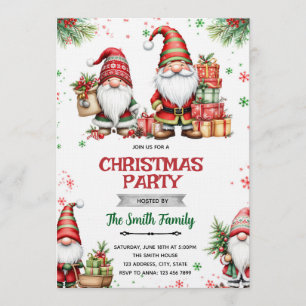 Invitación a la fiesta de Navidad de Gnome