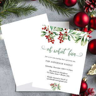 Invitación a la fiesta de Navidad de Holiday Holly