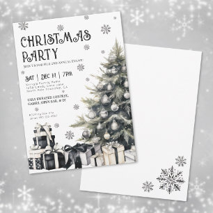 Invitación a la Fiesta de Navidad de Invierno Blan