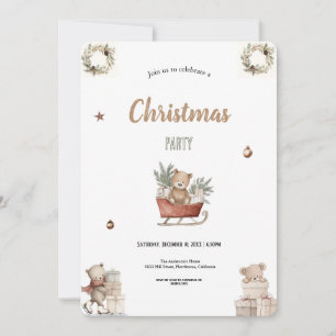 invitación a la fiesta de Navidad de invierno marr