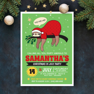 Invitación a la fiesta de Navidad de julio del per