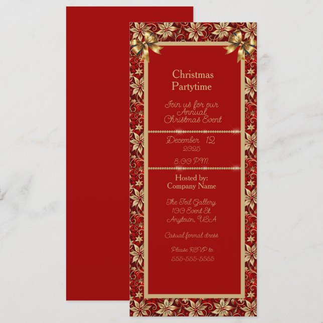 Invitación a la Fiesta de Navidad de la Empresa (Anverso / Reverso)