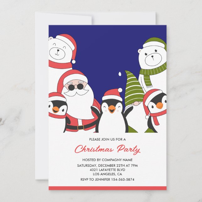 Invitación a la fiesta de Navidad de la empresa Co (Anverso)