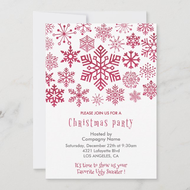 Invitación a la fiesta de Navidad de la empresa co (Anverso)