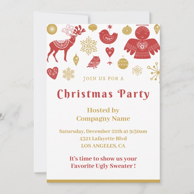 Invitación a la Fiesta de Navidad de la Empresa Do (Anverso)
