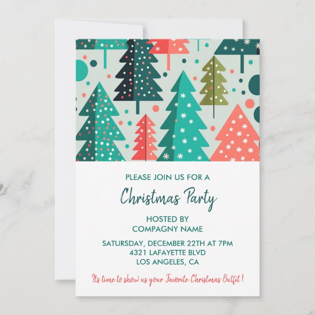 Invitación a la fiesta de Navidad de la empresa Fo (Anverso)