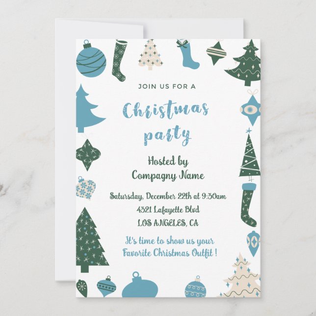 Invitación a la fiesta de Navidad de la empresa Li (Anverso)