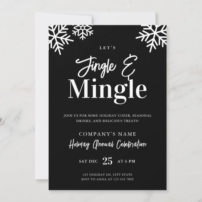 Invitación a la fiesta de Navidad de la empresa mo (Anverso)