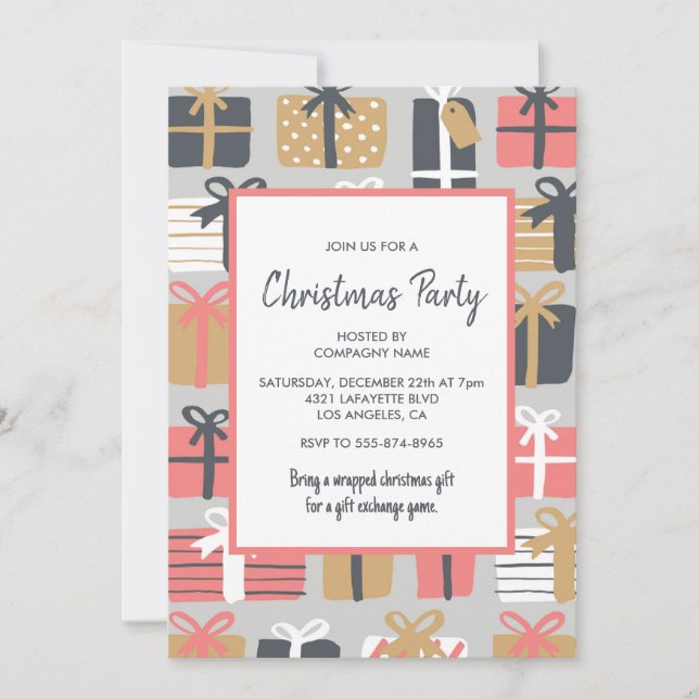 Invitación a la fiesta de Navidad de la empresa Re (Anverso)
