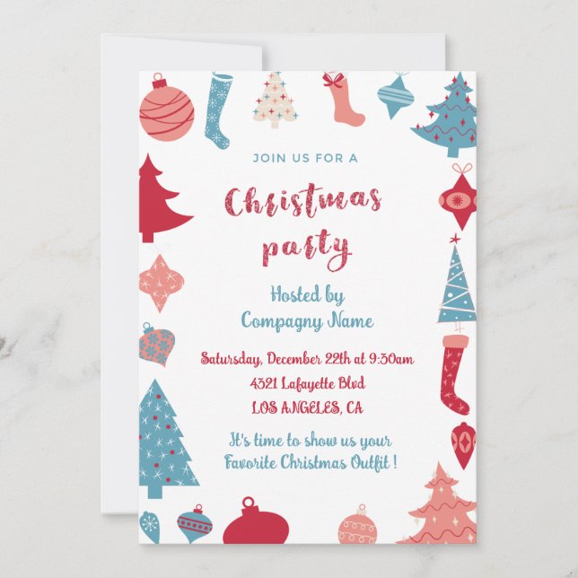 Invitación a la Fiesta de Navidad de la Empresa Ro (Anverso)