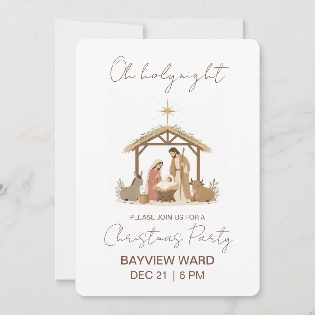 Invitación a la fiesta de Navidad de la Natividad  (Anverso)