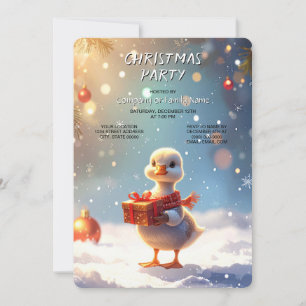 Invitación a la fiesta de Navidad de Little Duck H