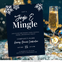 Invitación a la Fiesta de Navidad de Modern Blue C