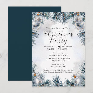 Invitación a la Fiesta de Navidad de Pino Azul