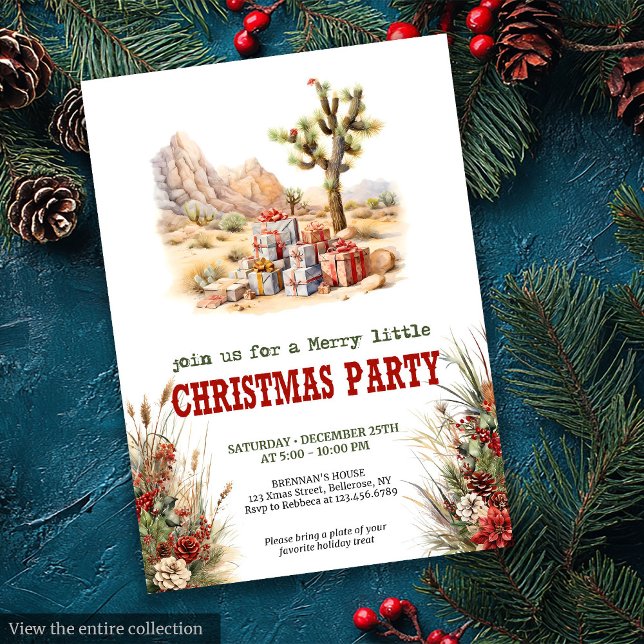 Invitación a la fiesta de Navidad de Prairie Ranch (Prairie Ranch Christmas Party Invitation)