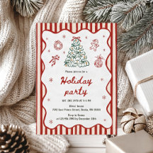 Invitación a la fiesta de Navidad de Red Stripe