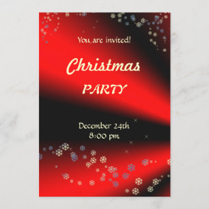 invitación a la fiesta de Navidad de Rojo Negro