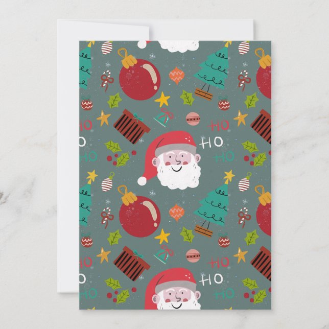 Invitación a la fiesta de Navidad de Santa (Anverso)