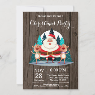 Invitación a la fiesta de Navidad de Santa Claus