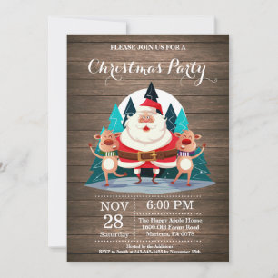 Invitación a la fiesta de Navidad de Santa Claus
