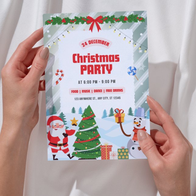 Invitación a la fiesta de Navidad de Santa diverti (Subido por el creador)