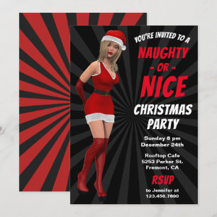 Invitación a la fiesta de Navidad de Santa Girl Tr