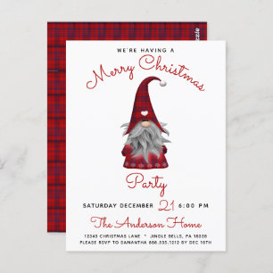 Invitación a la fiesta de navidad de un rico rústi