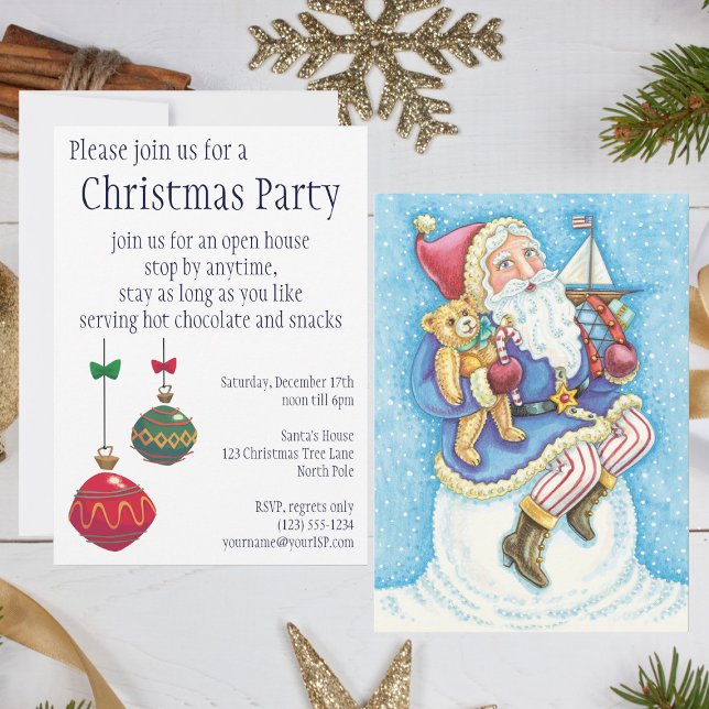Invitación a la fiesta de Navidad del adorable San (Subido por el creador)