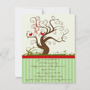 Invitación a la fiesta de Navidad del árbol girato