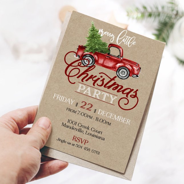 Invitación a la Fiesta de Navidad del Camión Rojo (Subido por el creador)