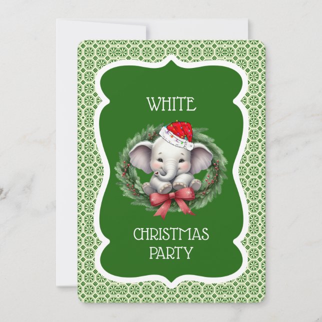 Invitación a la Fiesta de Navidad del Elefante Bla (Anverso)