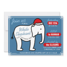 Invitación a la fiesta de Navidad del Elefante Bla