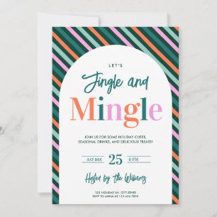 Invitación a la fiesta de Navidad divertida Jingle