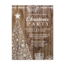 Invitación a la fiesta de Navidad en árboles de ma