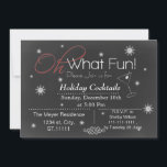 Invitación a la fiesta de Navidad en Chalkboard<br><div class="desc">¡Chalkboard qué divertido! Cócteles de vacaciones, Invitación a fiesta de Navidades</div>