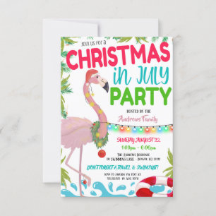 Invitación a la fiesta de Navidad en julio
