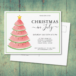 Invitación a la fiesta de Navidad en julio