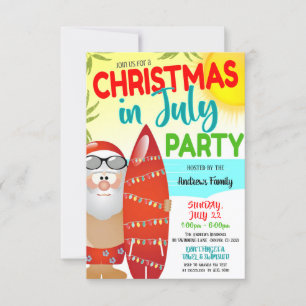 Invitación a la Fiesta de Navidad en Julio