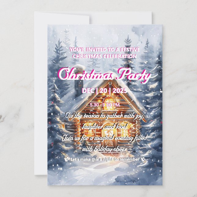 Invitación a la Fiesta de Navidad en la Elegante C (Anverso)