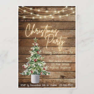 Invitación a la fiesta de Navidad en la granja