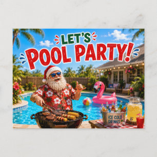 Invitación a la fiesta de Navidad en la piscina de
