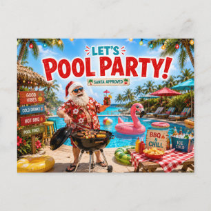 Invitación a la fiesta de Navidad en la piscina de
