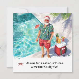 Invitación a la fiesta de Navidad en la piscina de