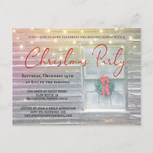 Invitación a la Fiesta de Navidad en una Cabaña Rú