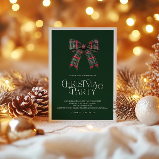 Invitación a la Fiesta de Navidad en Verde Rústico (Subido por el creador)