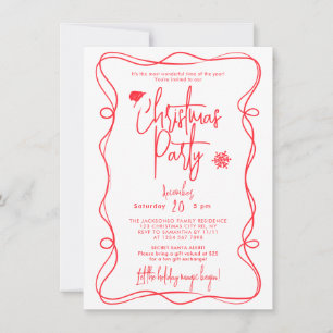Invitación a la fiesta de Navidad escrita a mano
