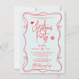 Invitación a la fiesta de Navidad escrita a mano a