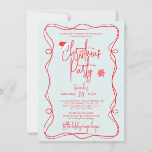 Invitación a la fiesta de Navidad escrita a mano a