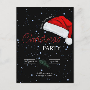 Invitación a la fiesta de Navidad familiar simple 